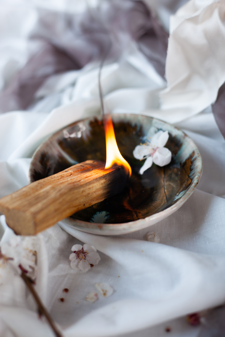 Smudging Ceremony. Peruvian Palo Santo Holy Wood.